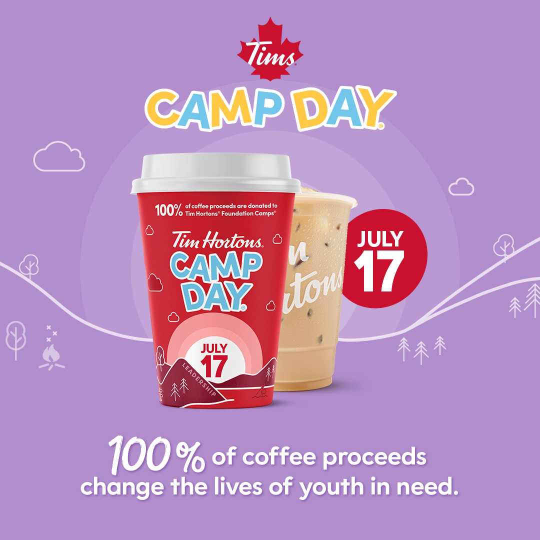 Celebrate Tim Hortons Camp Day this Wednesday, July 17th – Wakaw Recorder